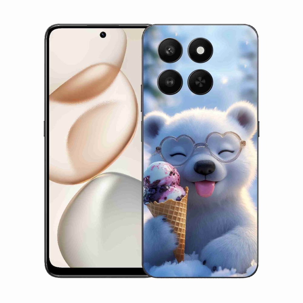 mmCase gél tok az Honor 400 Smart 5G/4G/Honor X7d készülékhez – jégkrémet evő mackó
