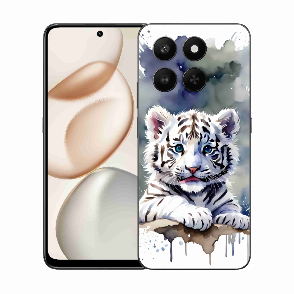 Zselés borítás mmCase a Honor 400 Smart 5G/4G/Honor X7d készülékhez - fehér tigriskölyök