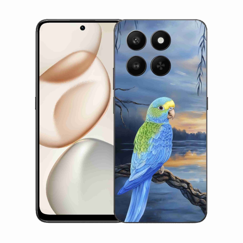 Zselés tok mmCase a Honor 400 Smart 5G/4G/Honor X7d készülékhez - kék papagáj