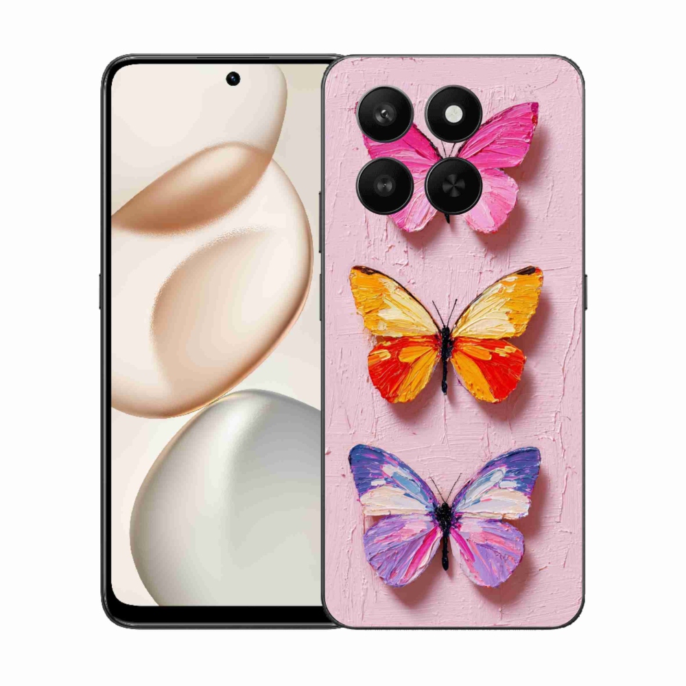 Zselés borítás mmCase a Honor 400 Smart 5G/4G/Honor X7d számára - pillangó szentháromság