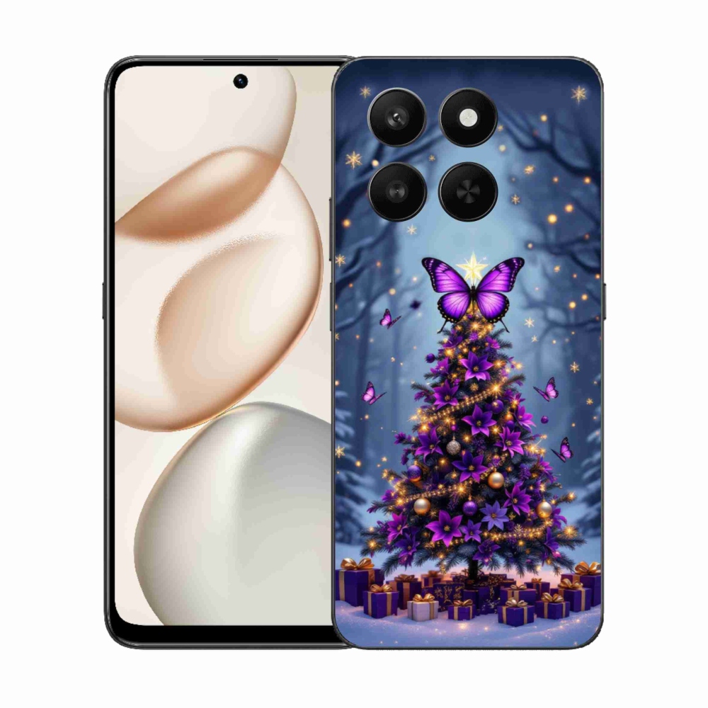 mmCase gél tok az Honor 400 Smart 5G/4G/Honor X7d készülékhez – pillangós karácsonyfa