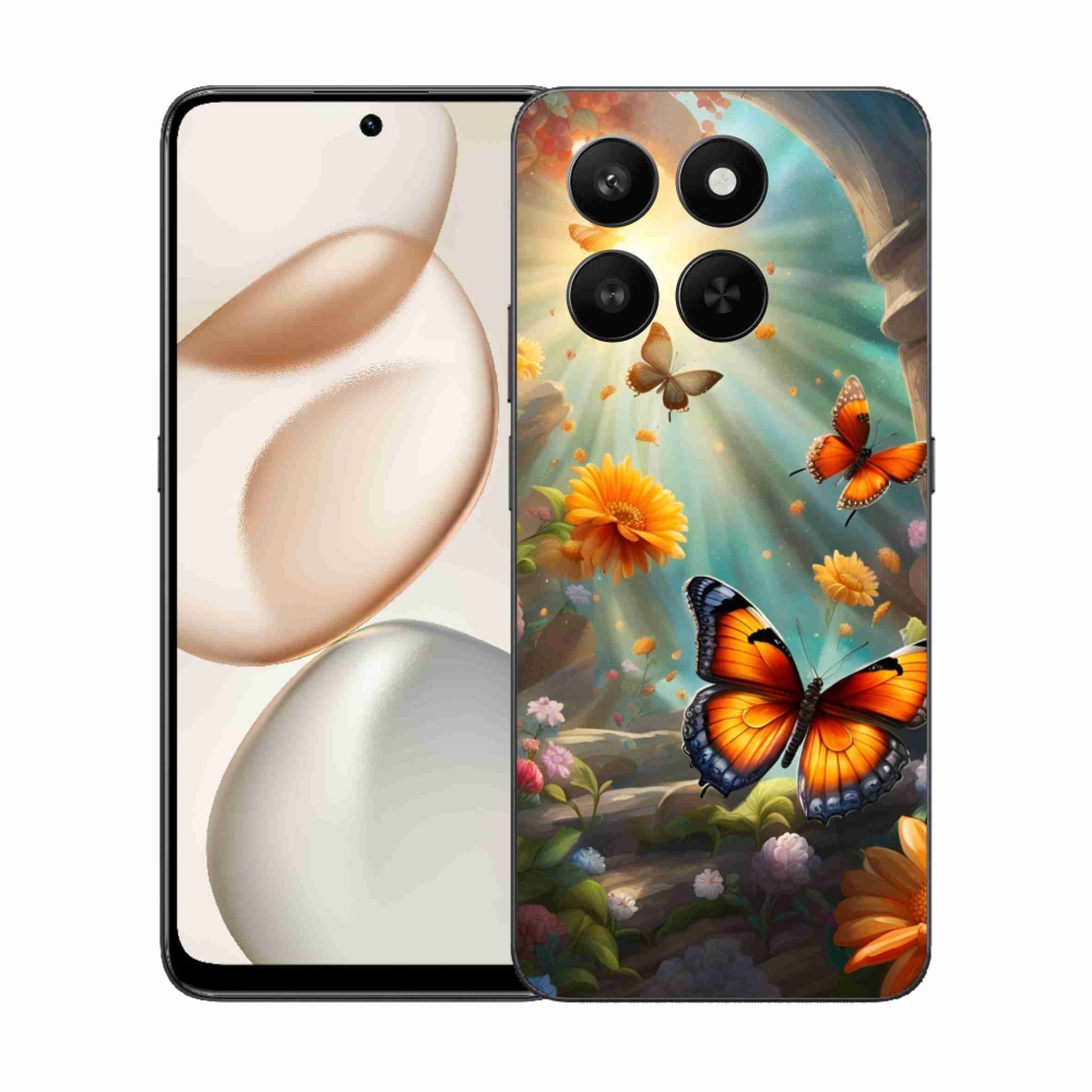 Zselés borítás mmCase a Honor 400 Smart 5G/4G/Honor X7d számára - pillangókert 2