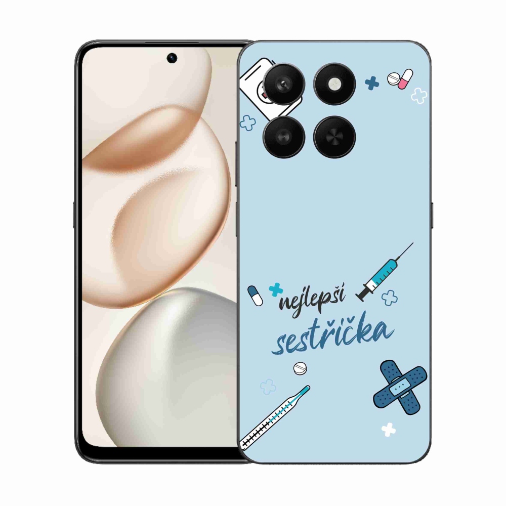 Gél borító mmCase a Honor 400 Smart 5G/4G/Honor X7d számára - legjobb kishúg kék háttérrel