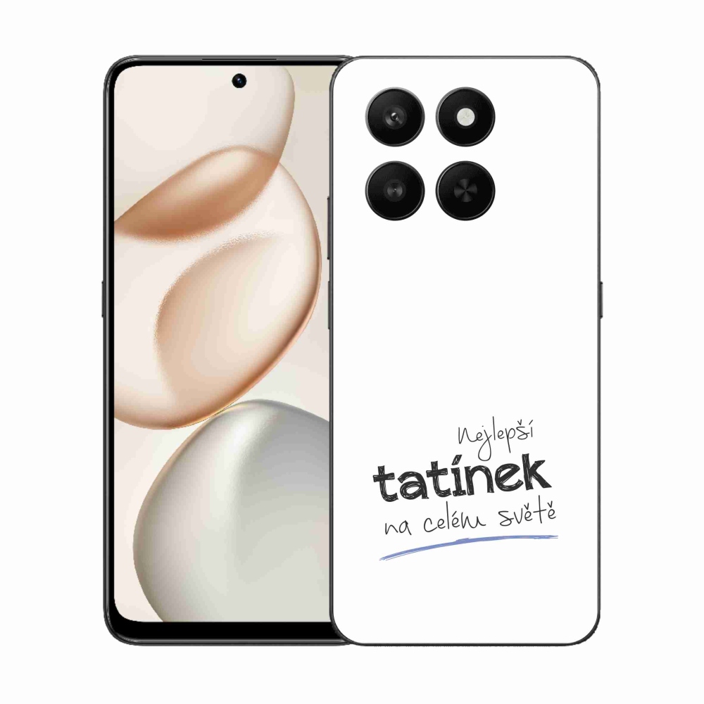 Gél borító mmCase a Honor 400 Smart 5G/4G/Honor X7d számára - Best Daddy 4 fehér háttérrel