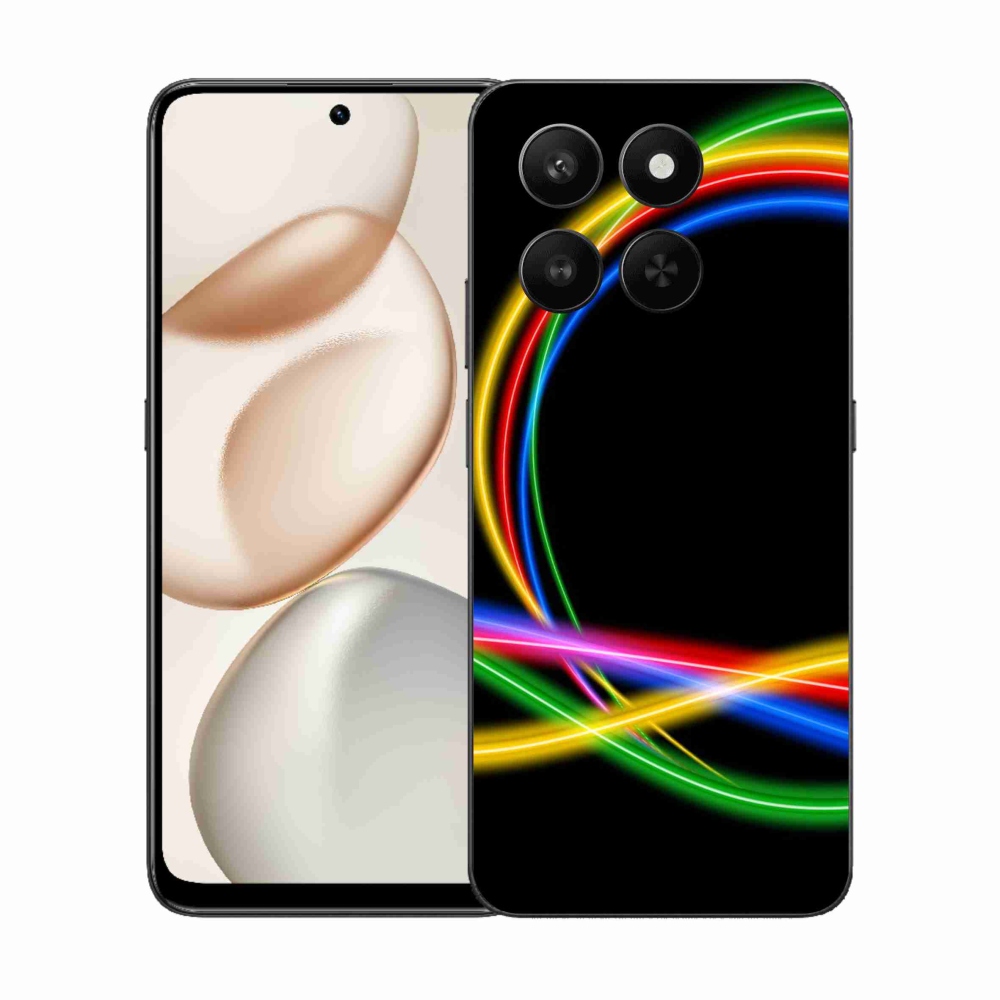 Zselés borítás mmCase a Honor 400 Smart 5G/4G/Honor X7d készülékhez - neon körökkel