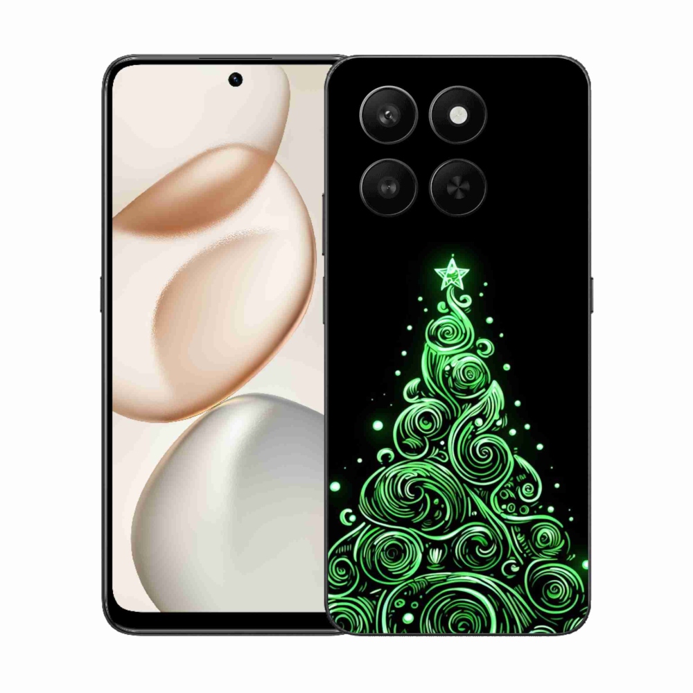 Zselés borítás mmCase a Honor 400 Smart 5G/4G/Honor X7d számára - neon karácsonyfa 3