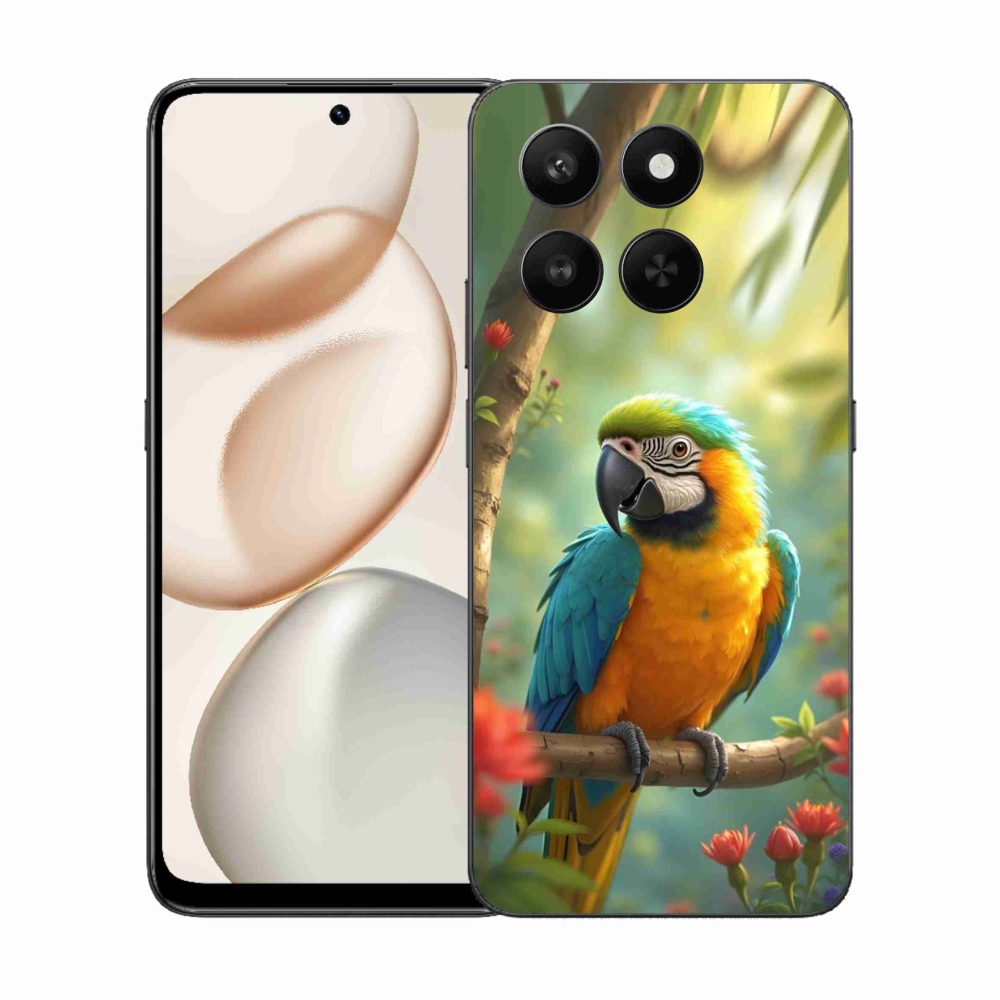mmCase géltok az Honor 400 Smart 5G/4G/Honor X7d készülékhez – kék-sárga ara papagáj