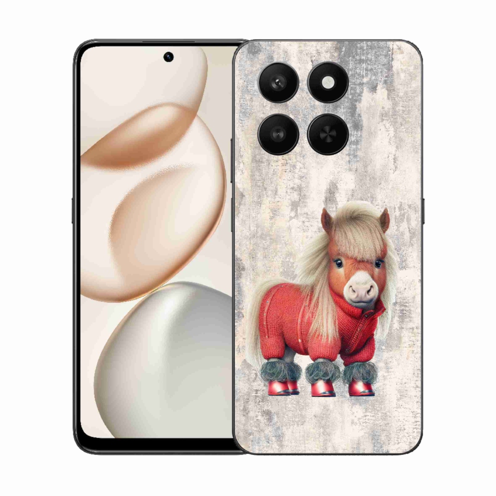 Zselés borítás mmCase a Honor 400 Smart 5G/4G/Honor X7d számára - póni pulóverben