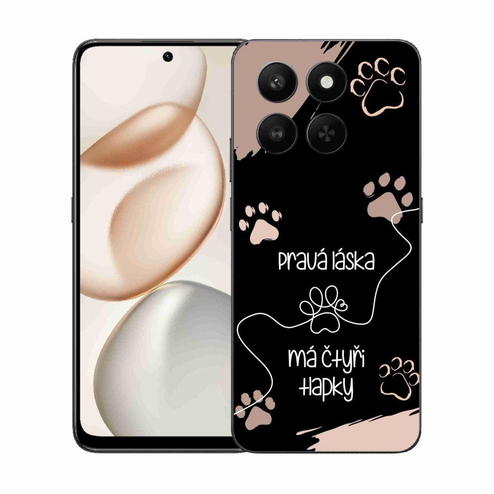 Gél borító mmCase a Honor 400 Smart 5G/4G/Honor X7d készülékhez - kutyamotívum 1 fekete háttér