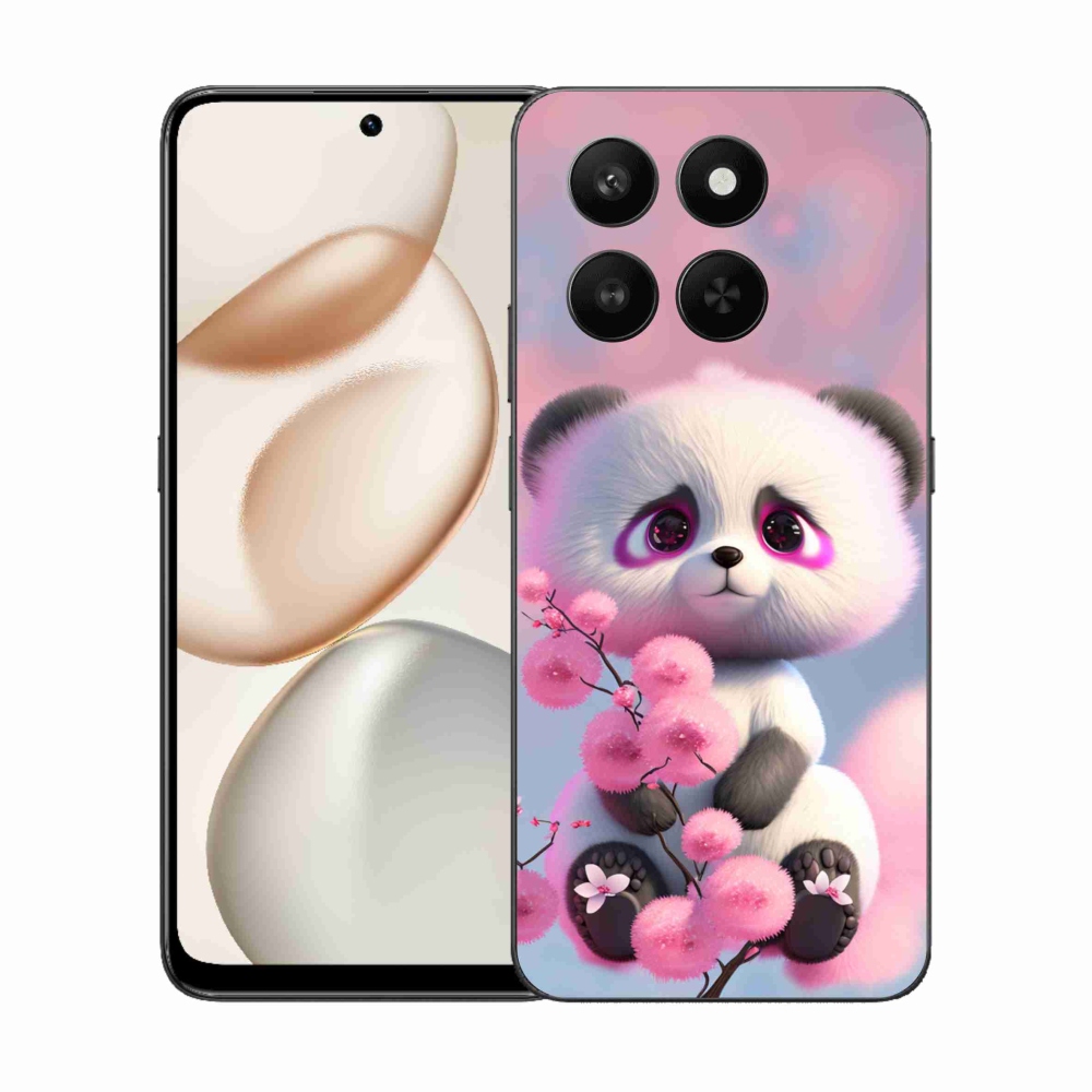Zselés borítás mmCase a Honor 400 Smart 5G/4G/Honor X7d számára - aranyos panda 1