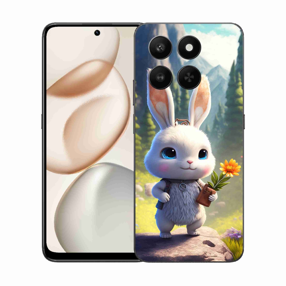 Zselés borítás mmCase a Honor 400 Smart 5G/4G/Honor X7d számára - aranyos nyuszi