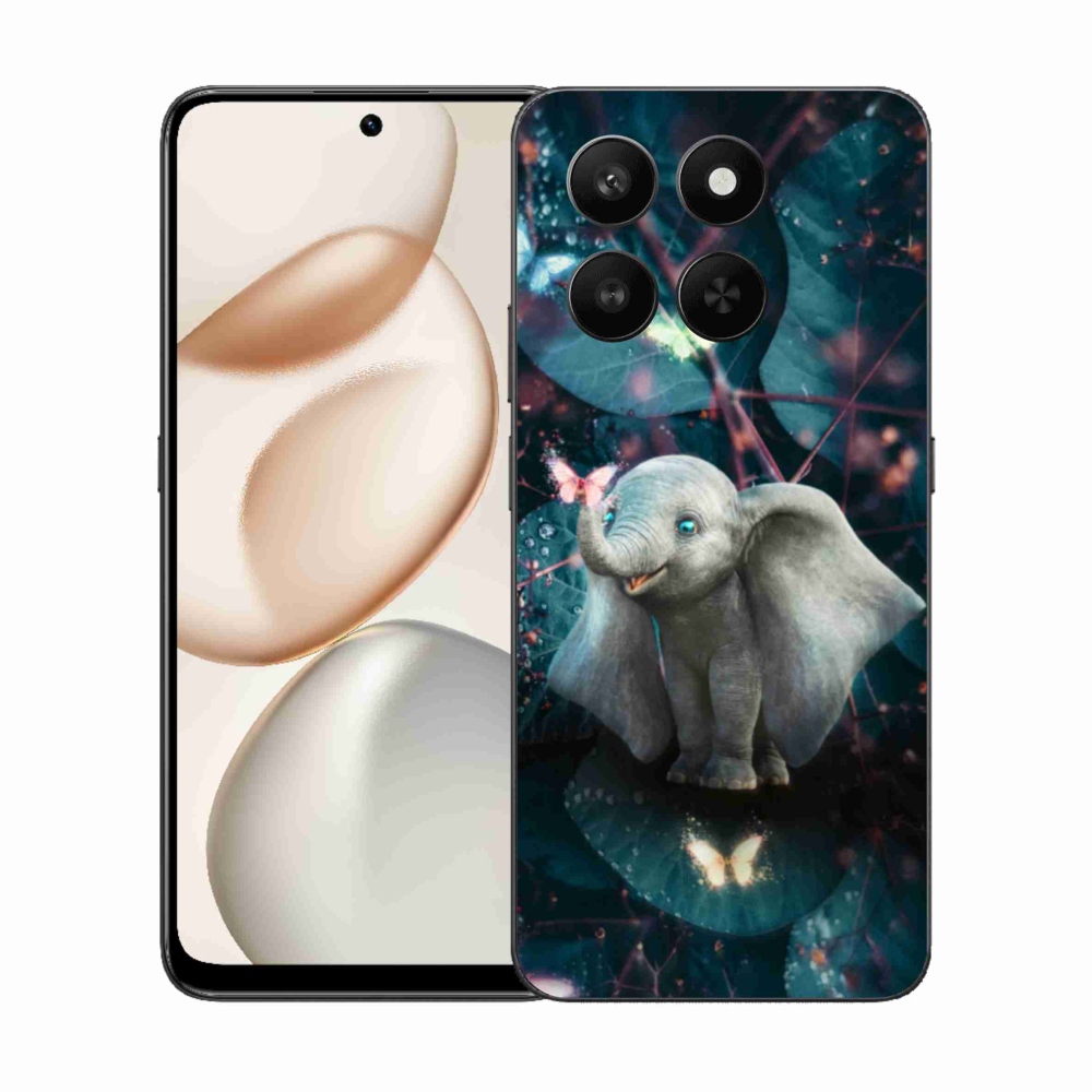 Zselés borítás mmCase a Honor 400 Smart 5G/4G/Honor X7d készülékhez - aranyos elefánt