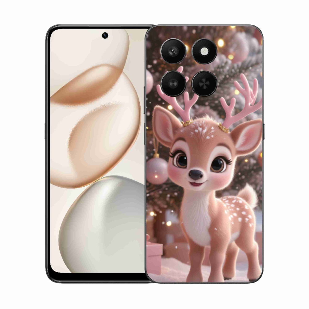 Zselés borítás mmCase a Honor 400 Smart 5G/4G/Honor X7d készülékhez - aranyos rénszarvas