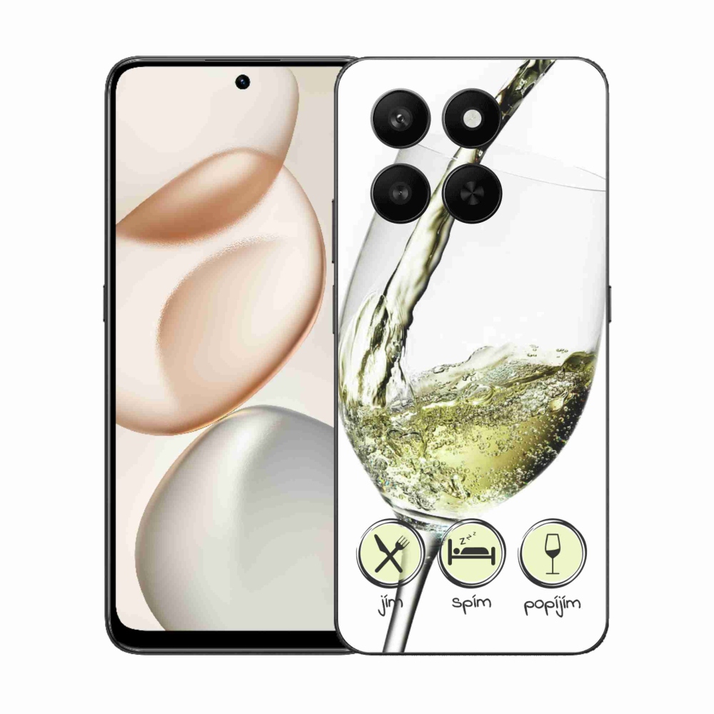 Zselés borító mmCase a Honor 400 Smart 5G/4G/Honor X7d készülékhez - borospohár fehér