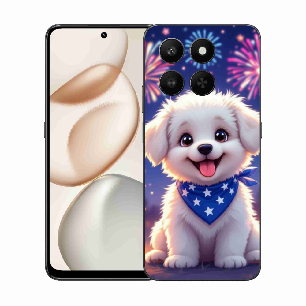 Zselés borítás mmCase a Honor 400 Smart 5G/4G/Honor X7d számára - ünnepi kölyökkutyakölyök