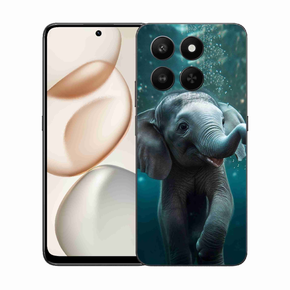 Zselés borítás mmCase a Honor 400 Smart 5G/4G/Honor X7d számára - elefánt a víz alatt