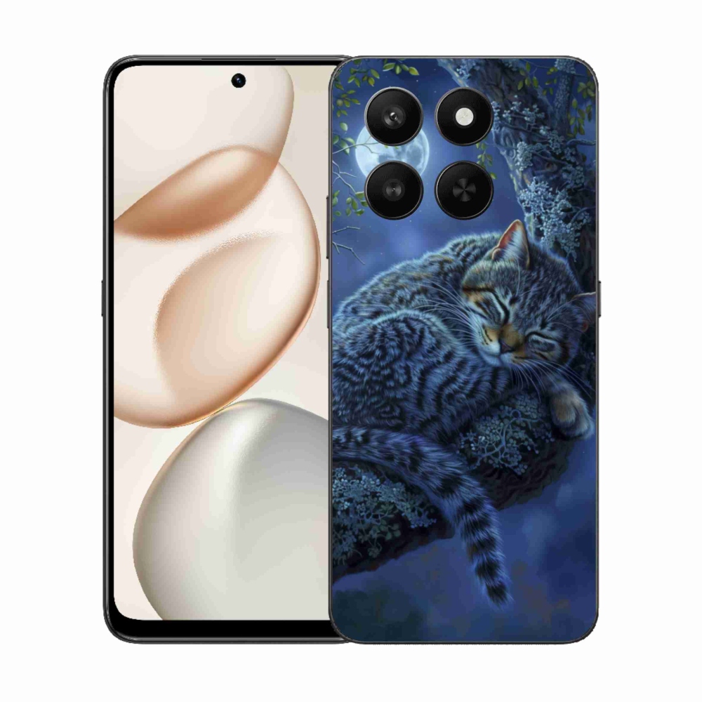 Zselés borítás mmCase a Honor 400 Smart 5G/4G/Honor X7d készülékhez - alvó macska