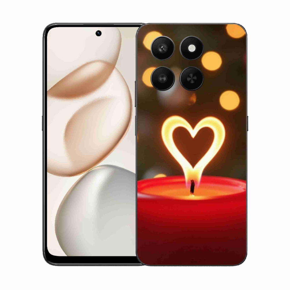 Zselés borítás mmCase a Honor 400 Smart 5G/4G/Honor X7d készülékhez - lángoló szív