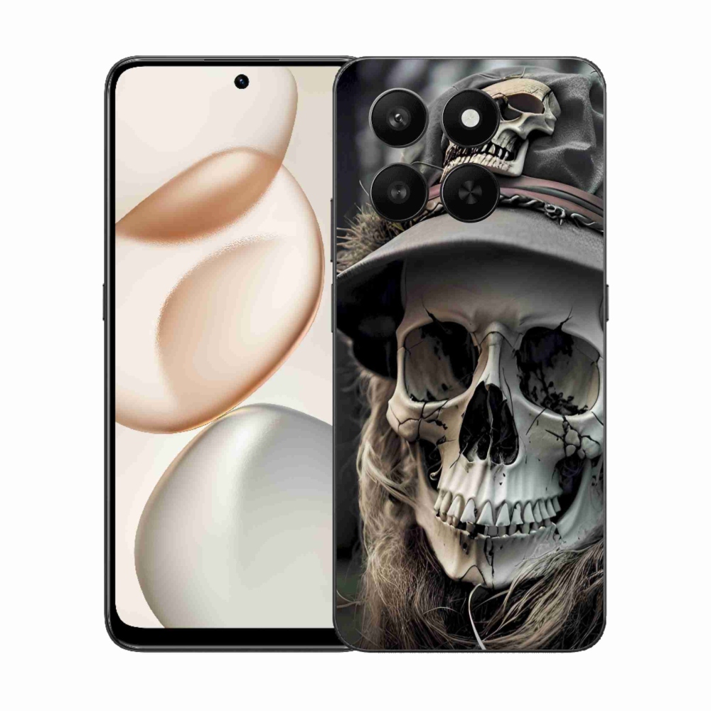 Zselés borítás mmCase a Honor 400 Smart 5G/4G/Honor X7d készülékhez - sötét koponya