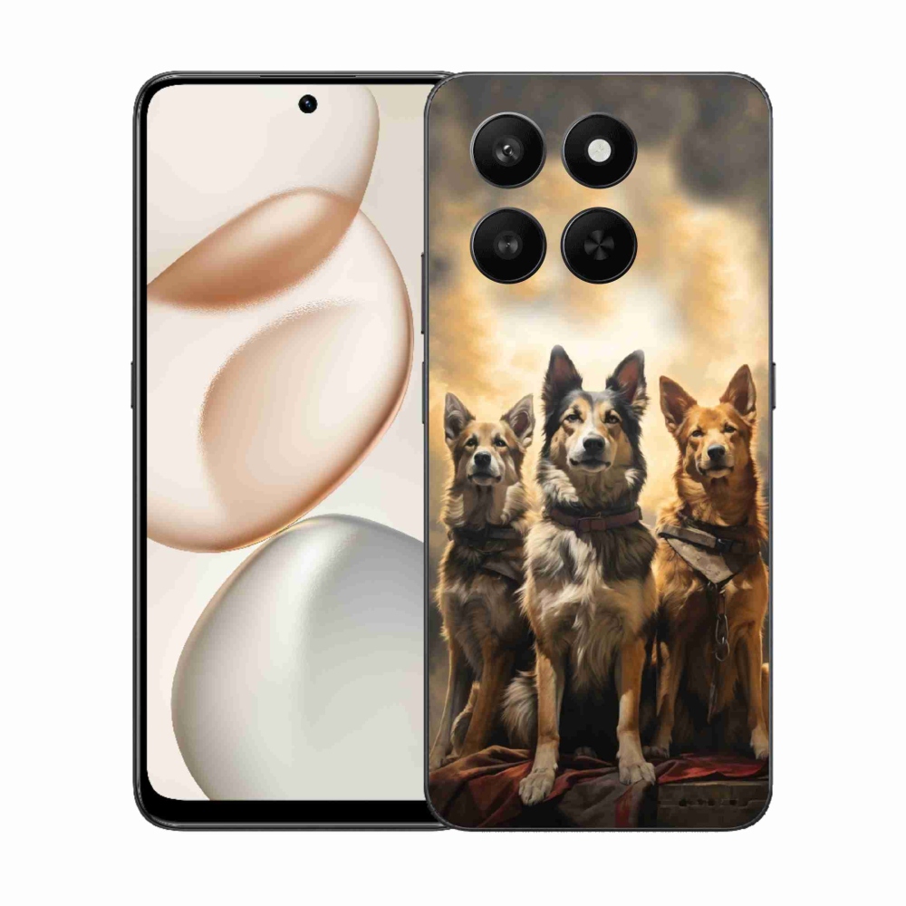 Zselés borítás mmCase a Honor 400 Smart 5G/4G/Honor X7d készülékhez - három kutya