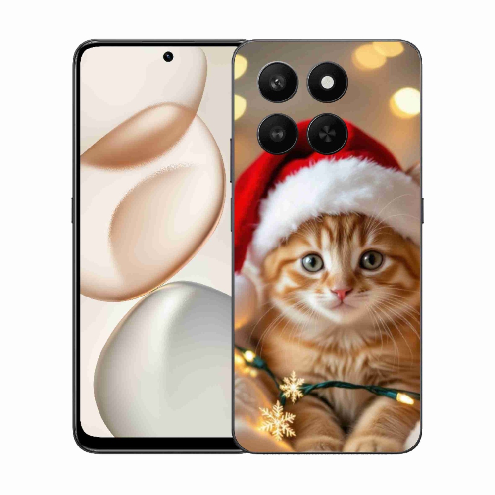 Gél borítás mmCase a Honor 400 Smart 5G/4G/Honor X7d számára - Karácsonyi cica