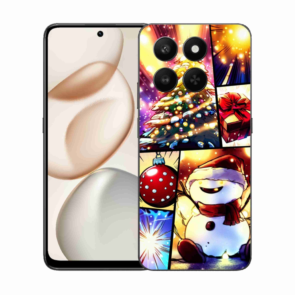 Zselés borító mmCase a Honor 400 Smart 5G/4G/Honor X7d készülékhez - karácsonyi motívumok 1