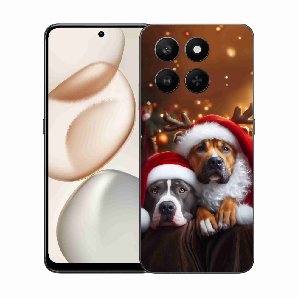 Zselés borítás mmCase a Honor 400 Smart 5G/4G/Honor X7d számára - Karácsonyi kutyák