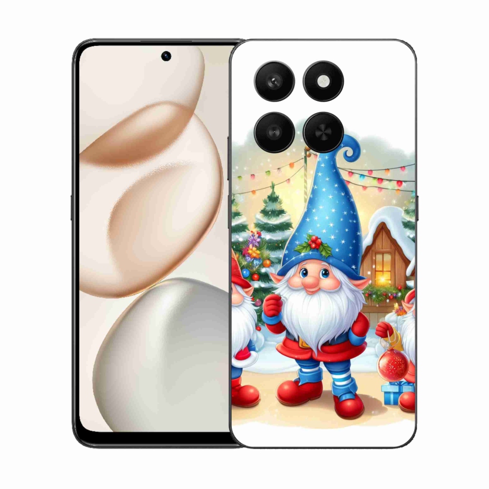 Zselés borítás mmCase a Honor 400 Smart 5G/4G/Honor X7d számára - Karácsonyi manók