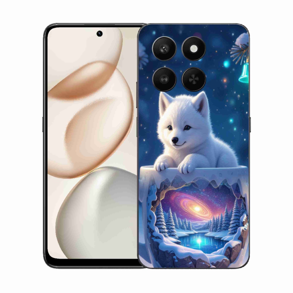 Zselés borítás mmCase a Honor 400 Smart 5G/4G/Honor X7d számára - Karácsonyi kölyökkutya