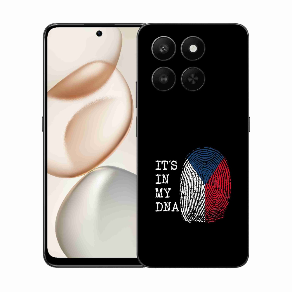 Gél borítás mmCase a Honor 400 Smart 5G/4G/Honor X7d számára - Zászlós ujjlenyomat fekete háttérrel