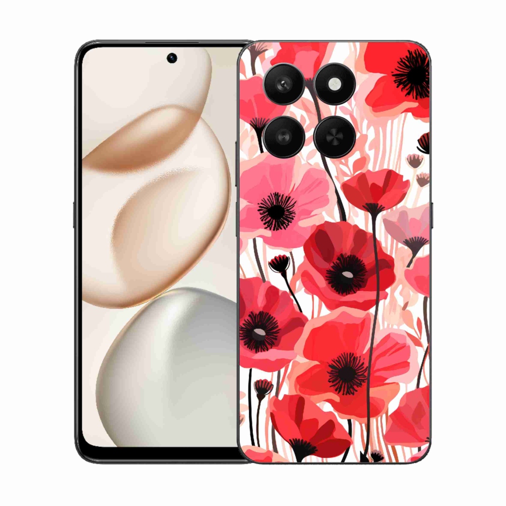 Zselés borítás mmCase a Honor 400 Smart 5G/4G/Honor X7d készülékhez - mákos 1