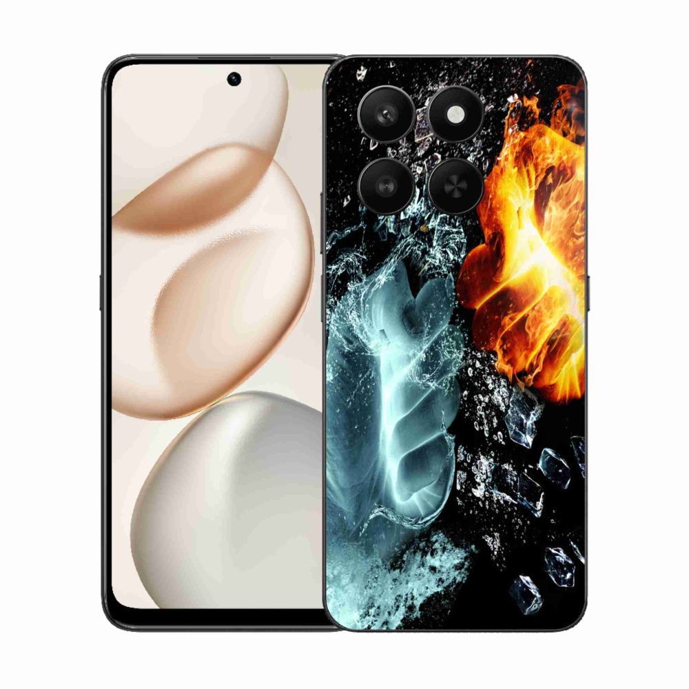 Zselés borítás mmCase a Honor 400 Smart 5G/4G/Honor X7d számára - víz és tűz