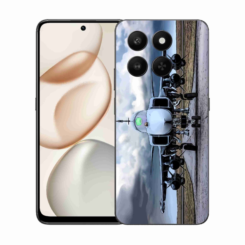 Zselés borítás mmCase a Honor 400 Smart 5G/4G/Honor X7d számára - katonai repülőgépek