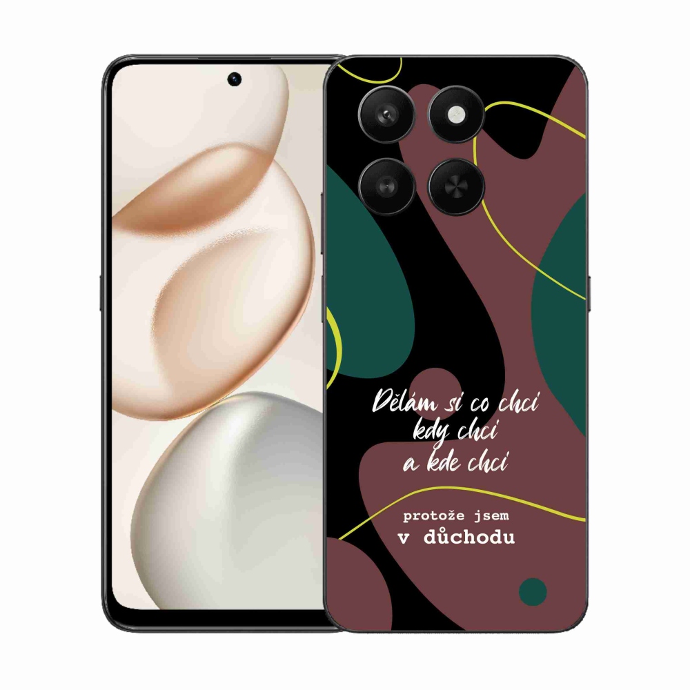 Zselés borító mmCase a Honor 400 Smart 5G/4G/Honor X7d készülékhez - vicces szöveg 10 fekete háttérrel