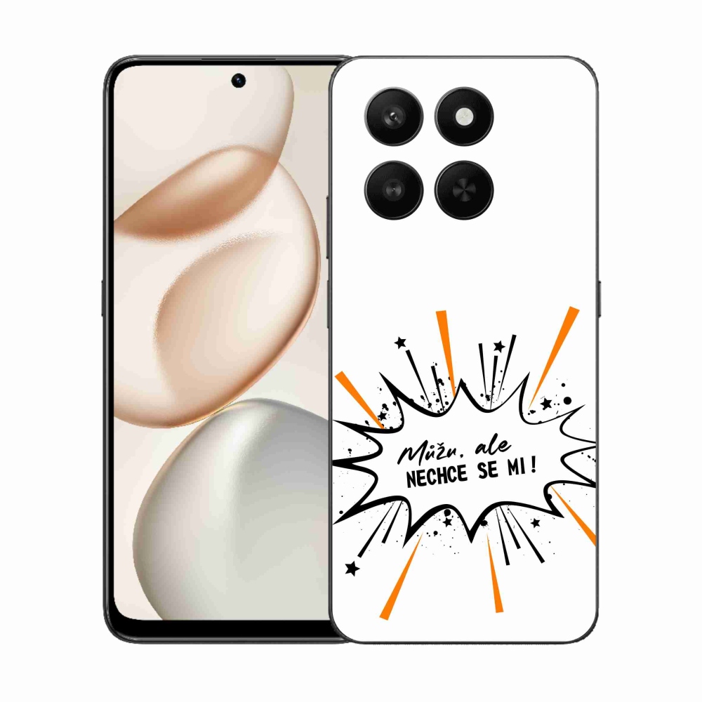 Zselés borító mmCase a Honor 400 Smart 5G/4G/Honor X7d készülékhez - vicces szöveg 11 fehér háttérrel