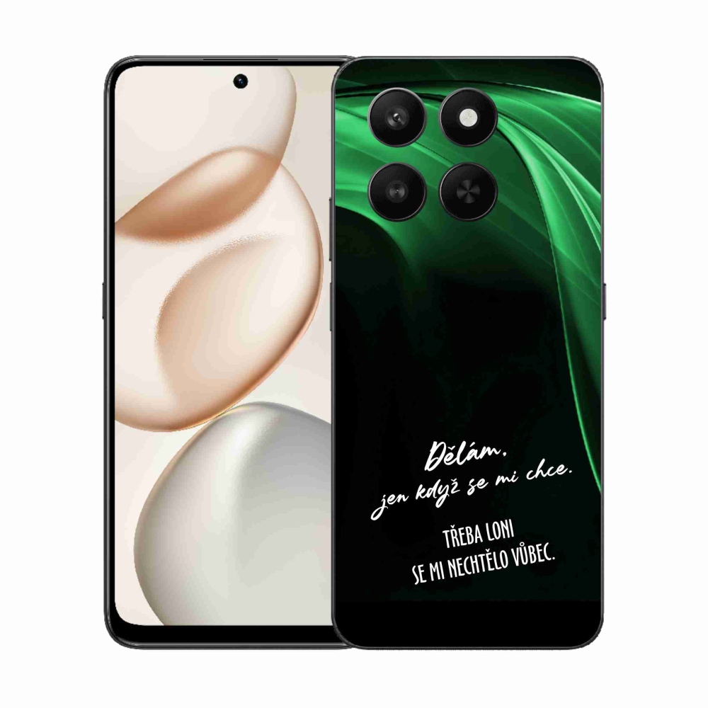 Zselés borító mmCase a Honor 400 Smart 5G/4G/Honor X7d készülékhez - vicces szöveg 12 fekete háttérrel