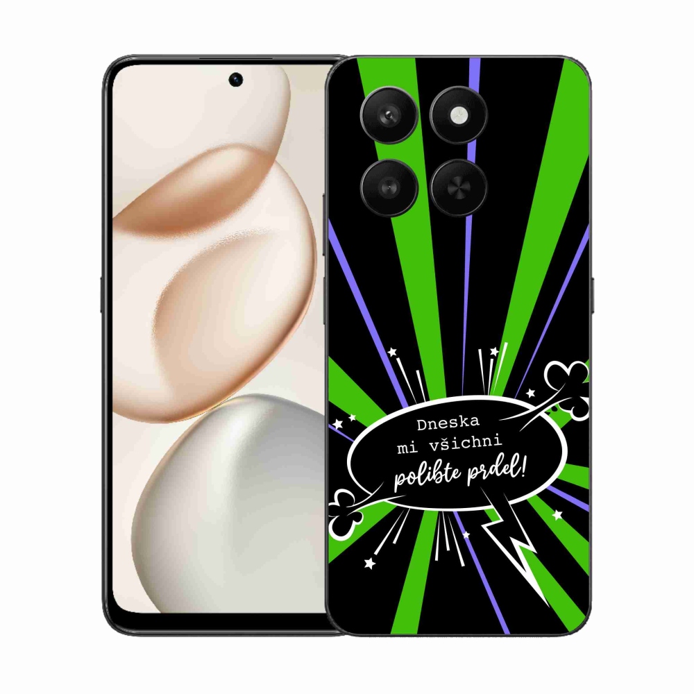 Zselés borító mmCase a Honor 400 Smart 5G/4G/Honor X7d készülékhez - vicces szöveg 15 fekete háttérrel