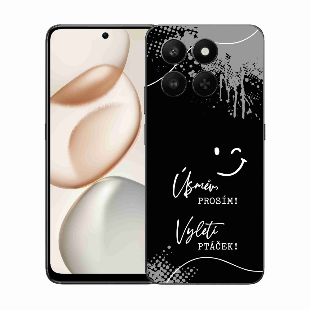 Gél borító mmCase a Honor 400 Smart 5G/4G/Honor X7d készülékhez - vicces szöveg 4 fekete háttérrel