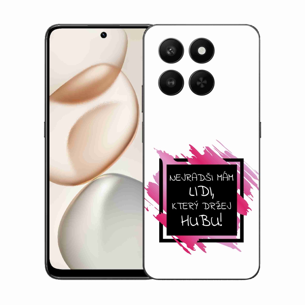 Gél borító mmCase a Honor 400 Smart 5G/4G/Honor X7d számára - vicces szöveg 7 fekete és fehér háttérrel