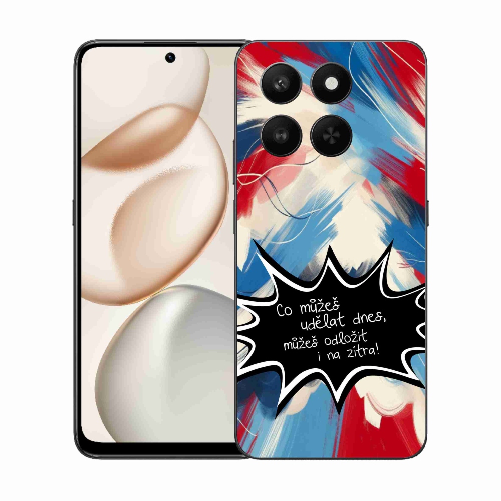 Gél borító mmCase a Honor 400 Smart 5G/4G/Honor X7d készülékhez - vicces szöveg 9 fekete háttér