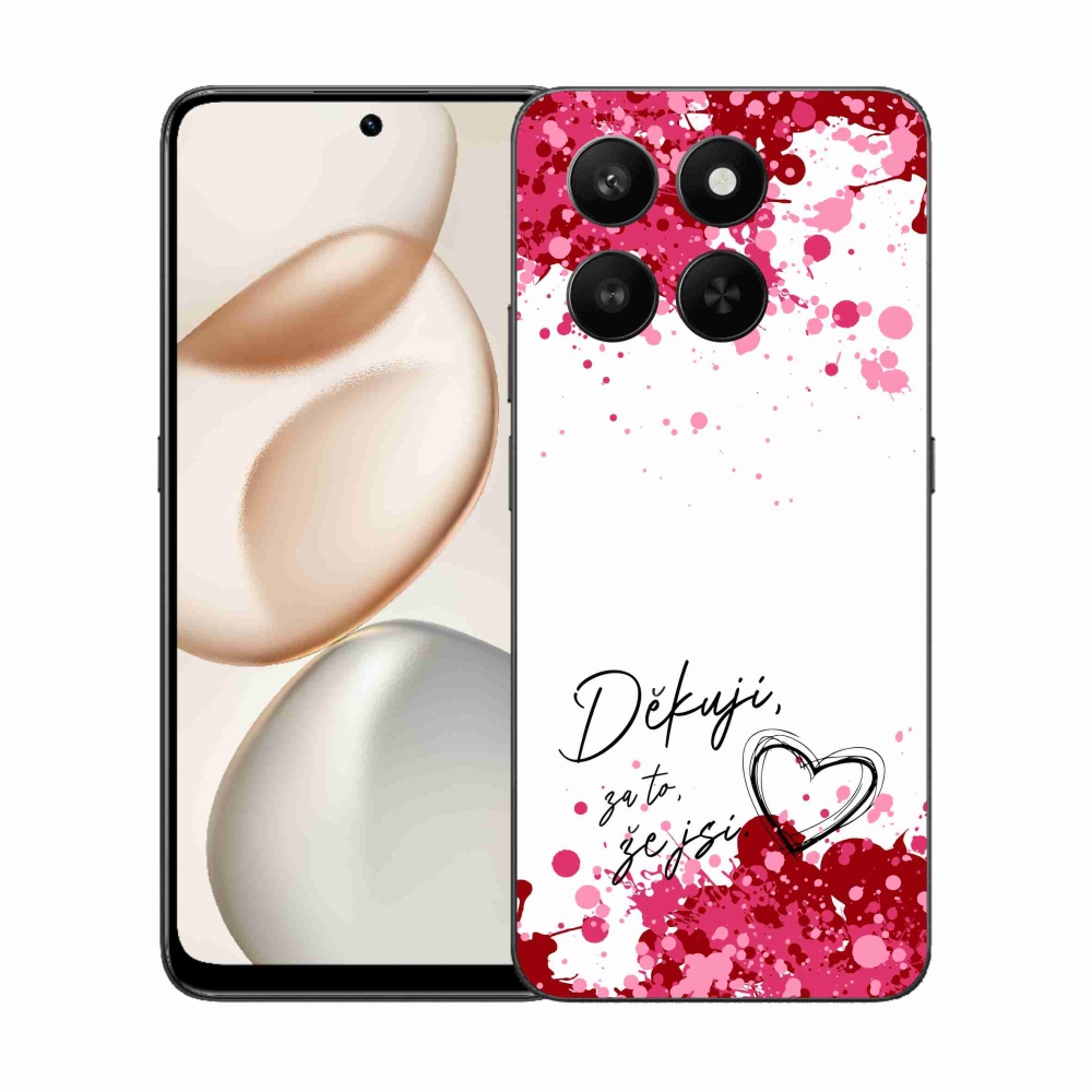 Gél borító mmCase a Honor 400 Smart 5G/4G/Honor X7d készülékhez - szerelmes szöveg 2 fehér háttér