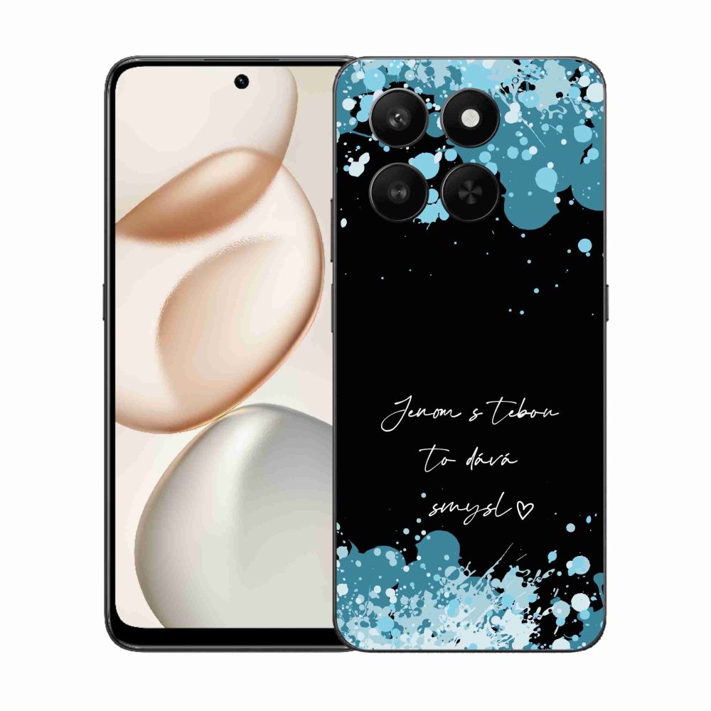 Gél borító mmCase a Honor 400 Smart 5G/4G/Honor X7d készülékhez - szerelmes szöveg fekete háttérrel