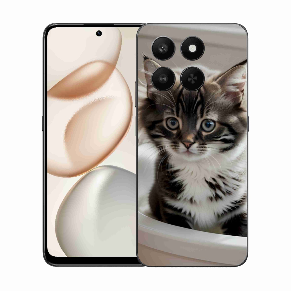 Zselés borítás mmCase a Honor 400 Smart 5G/4G/Honor X7d számára - kíváncsi cica