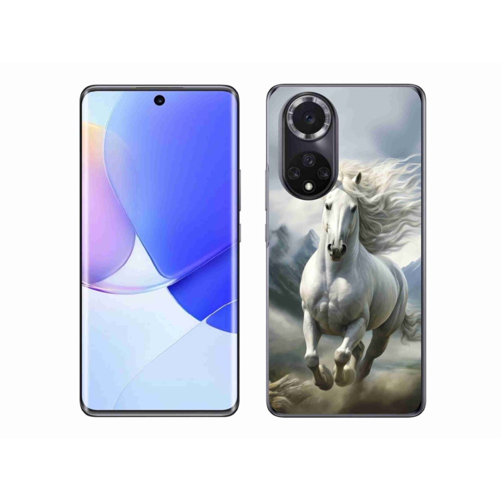 Zselés borítás mmCase a Honor 50 - futó fehér lóhoz 3