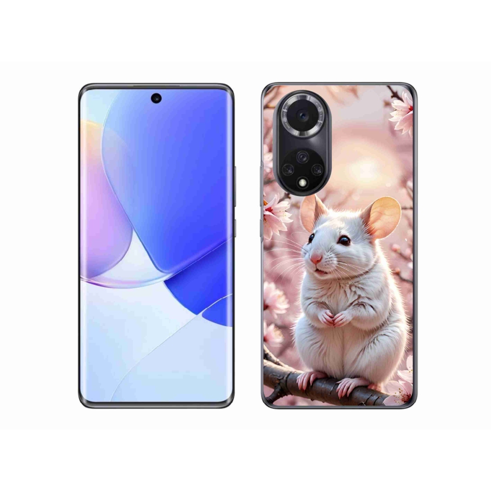 Gélfedél mmCase a Honor 50-hez - fehér egér az ágon