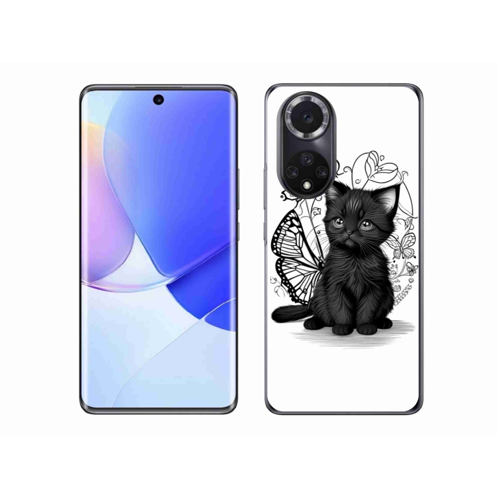Zselés borítás mmCase a Honor 50 készülékhez - fekete cica