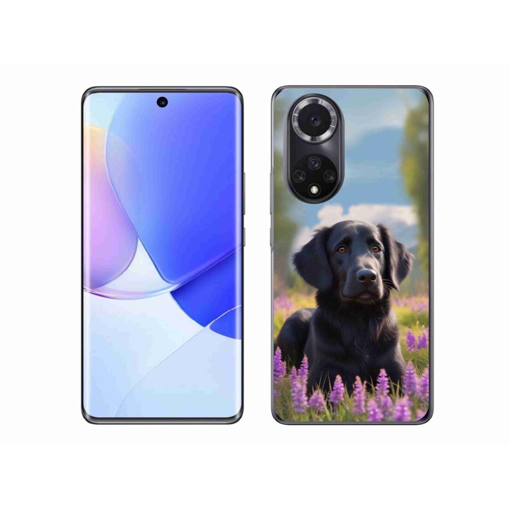 Zselés borítás mmCase a Honor 50 készülékhez - elegáns fekete retriever