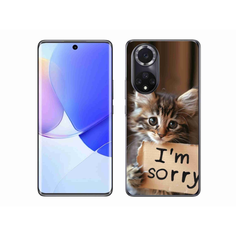 Zselés borítás mmCase a Honor 50-hez - macska bocsánatkérése