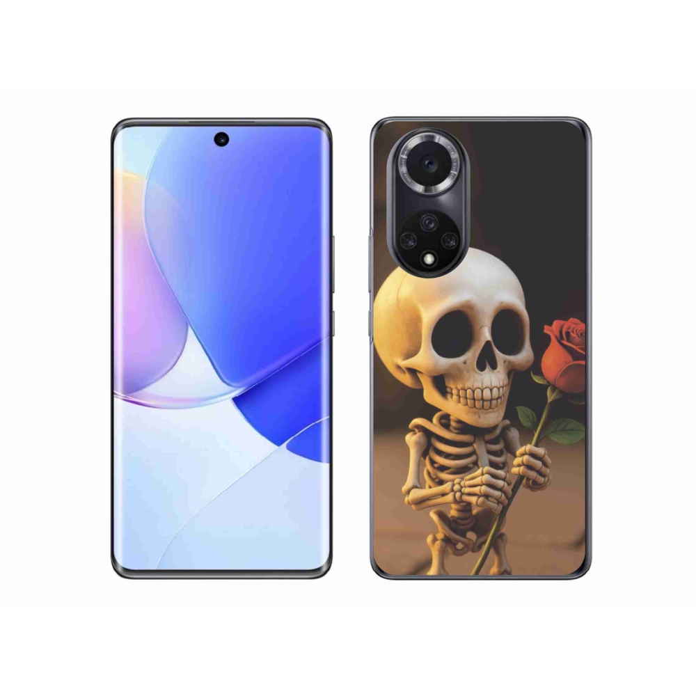 Zselés borítás mmCase a Honor 50-hez - csontváz rózsával