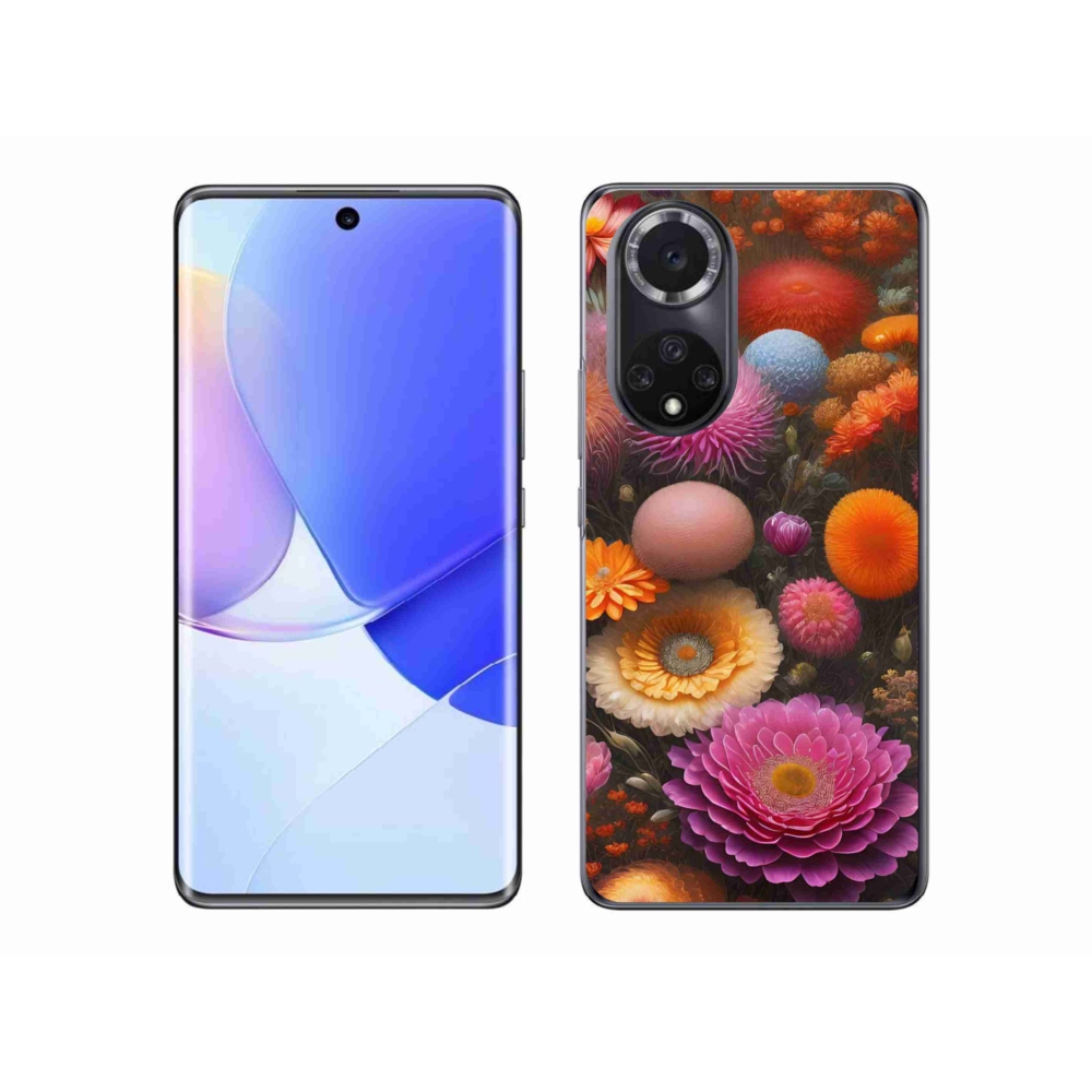 Gél borító mmCase a Honor 50 számára - virágos kompozíció